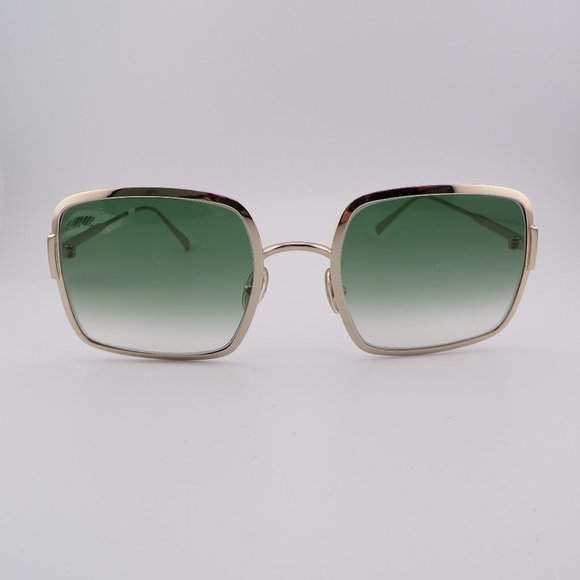 Tods Green Gradient Square Shades, Gold Large Lux Unique Statement TO327 55mm main image 11